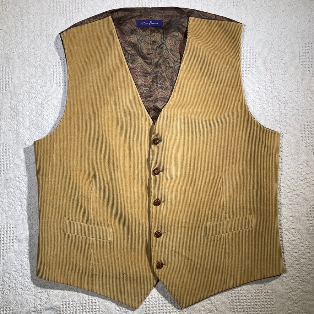 Alan Flusser corduroy paisley vest